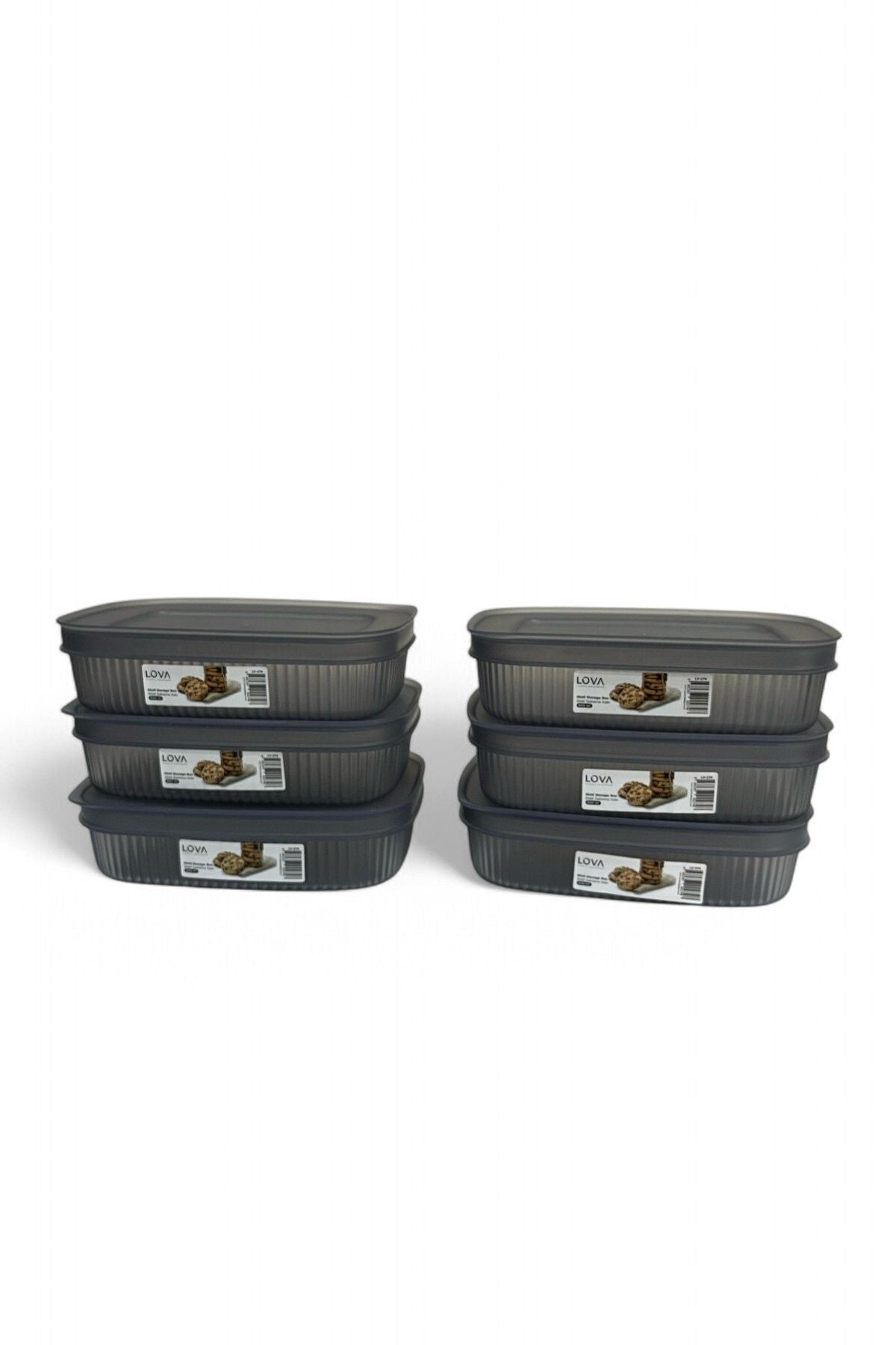 Saklama Kabı, Antrasit, 6'lı Set, 600 ml