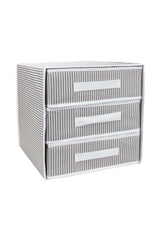 3 Bölmeli Kumaş Çekmece Organizer – 32 x 32 x 32 cm