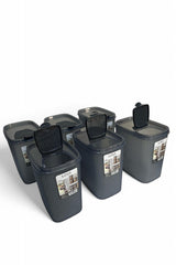 Erzak Saklama Kabı, 2.5 lt, Antrasit, 6'lı Set