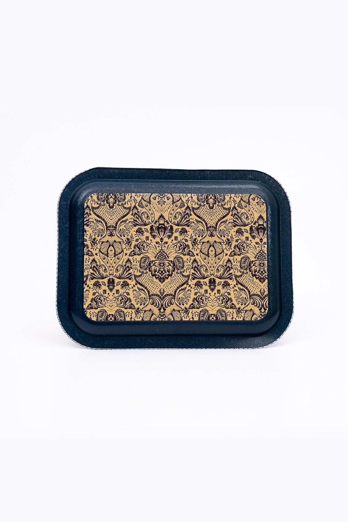 Lisbon Desenli Metal Klasik Tepsi, 23,3 x 30,7 cm