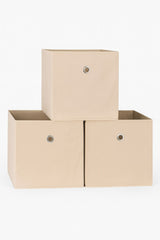 Raf Organizer 3'lü Set, Organizer Düzenleyici Kutu, Bej