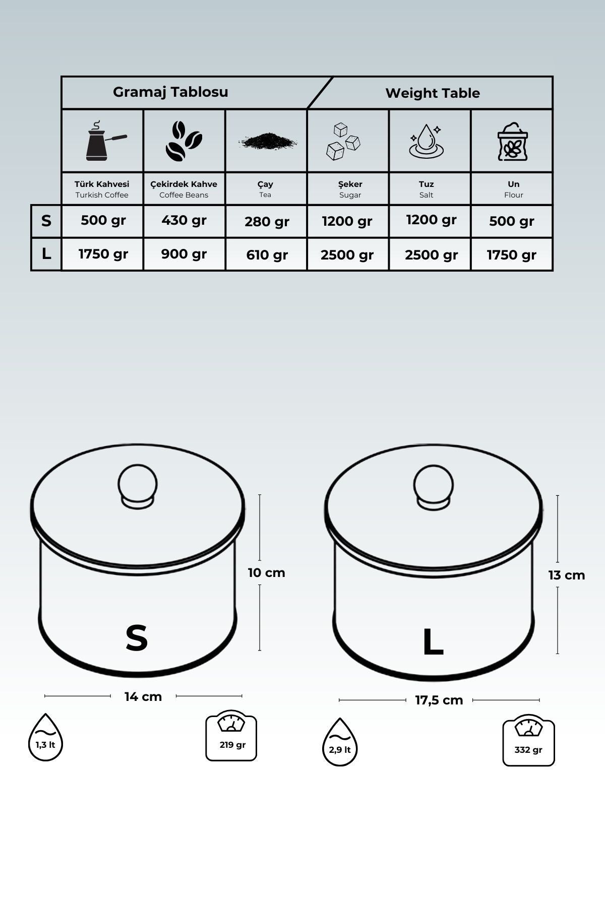 Festival Desenli Metal Saklama Kabı Seti - 2'li Set (1,3 LT - 2,9 LT)