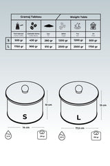 Festival Desenli Metal Saklama Kabı Seti - 2'li Set (1,3 LT - 2,9 LT)