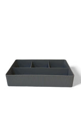 Kat Kat Dört Bölmeli Organizer, Çekmece Düzenleyici, Dolap İçi Düzenleyici, Gri