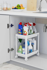 Omaş Tezgah Altı Tekerlekli Raf Ünitesi, Beyaz