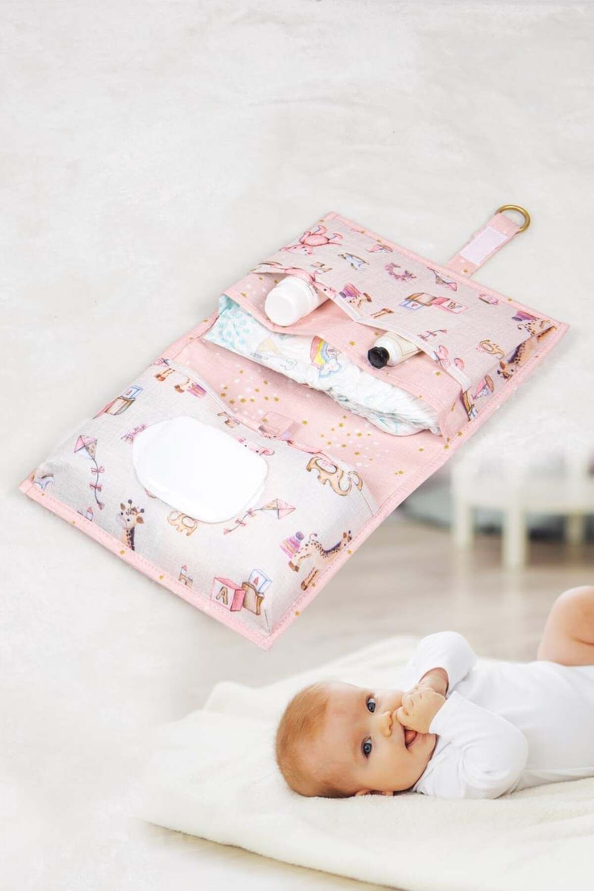 Bebek Alt Bakım Çantası, Pembe
