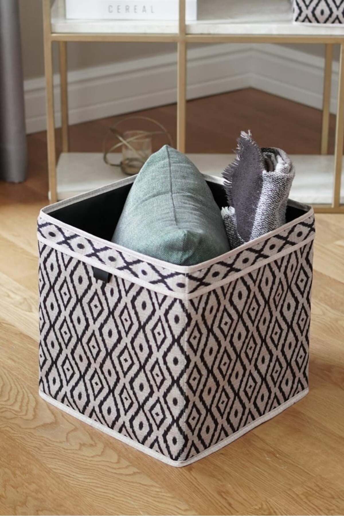 Bohe Raf Düzenleyici, Organizer Çok Amaçlı Kutusu, 30 x 30 x 30 cm, 27 Litre