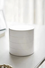 Dönebilir 4 Katlı Takı ve Aksesuar Organizeri - Beyaz