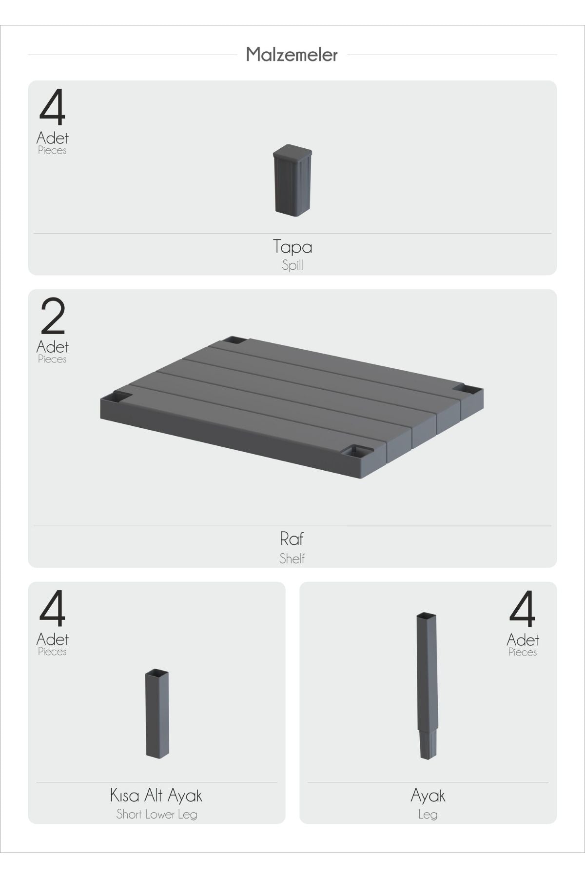 Omaş 2 Katlı Dikey Raf, Plastik Sehpa, Çiçeklik, Saksılık, Banyo Mutfak Rafı, Yeşil