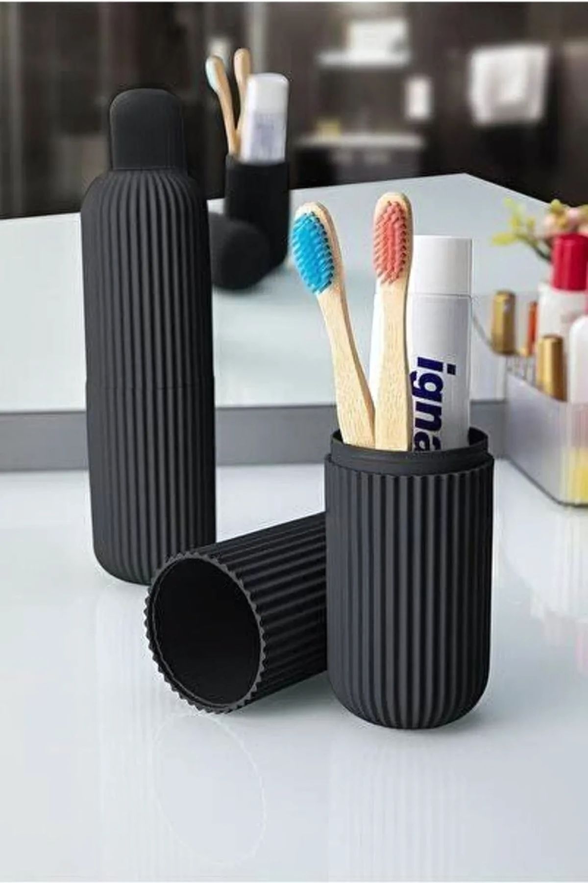 Valiz Düzenleyici, Valiz İçi Diş Macun Fırça Saklama Ve Taşıma Kabı Diş Fırçalık, 19 x 6 cm