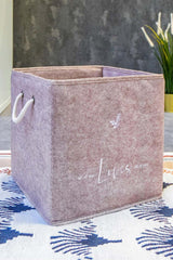 Keçe Raf Organizer, Raf Düzenleyici Saklama Kutusu, Bej, 30 x 30 x 30 cm, 27 Litre