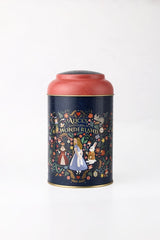 Fairytale Alices Desenli Yuvarlak Metal Saklama Kabı, 10,5 x 15 cm, 1,1 lt