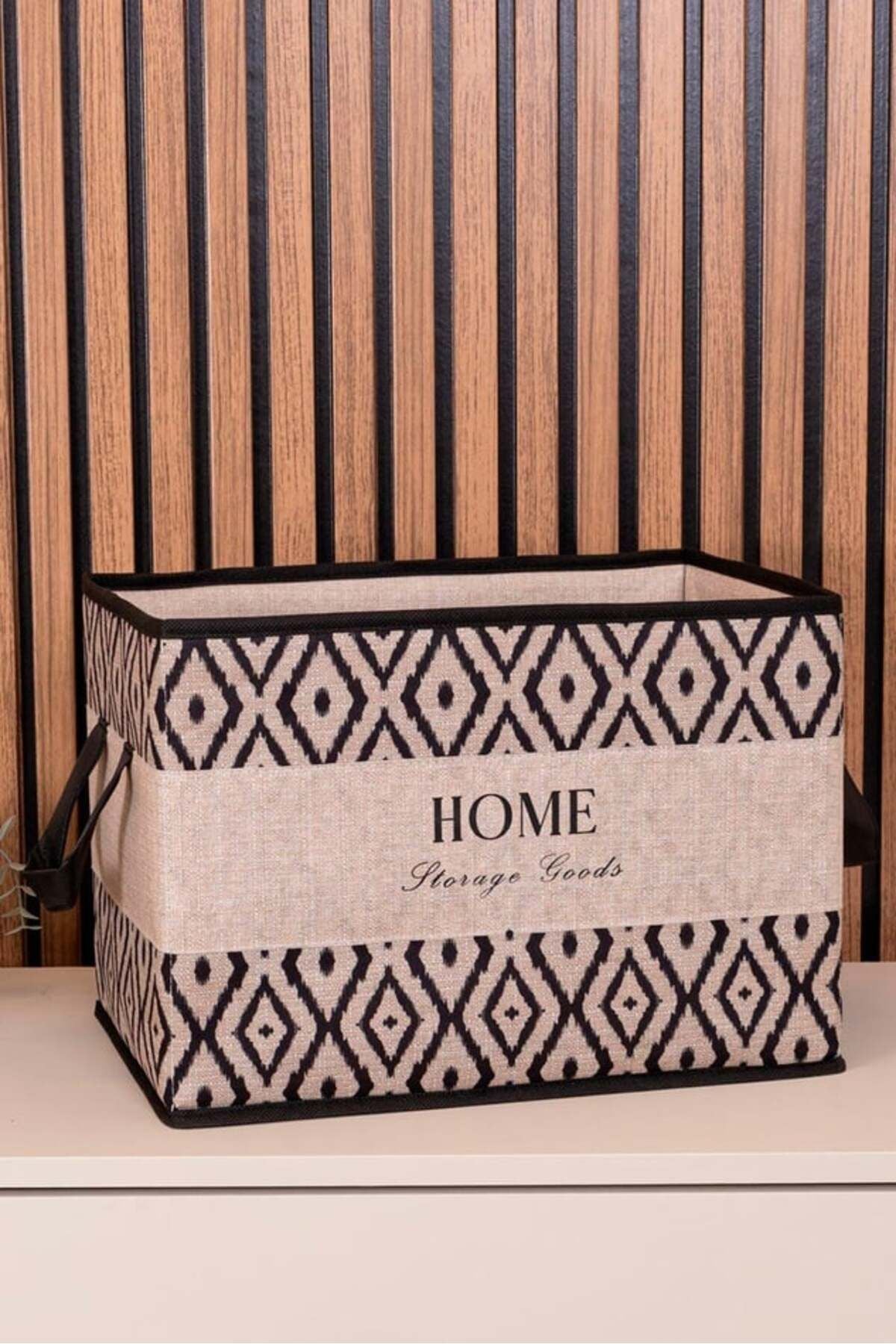 Bohe Kulplu Düzenleyici, Çok Amaçlı Saklama Kutusu, 22 x 34 x 24 cm, 18 Litre