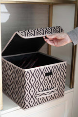 Bohe Kapaklı Kutu Mini, Çok Amaçlı Saklama Kutusu, 30 x 30 x 23 cm, 21 Litre