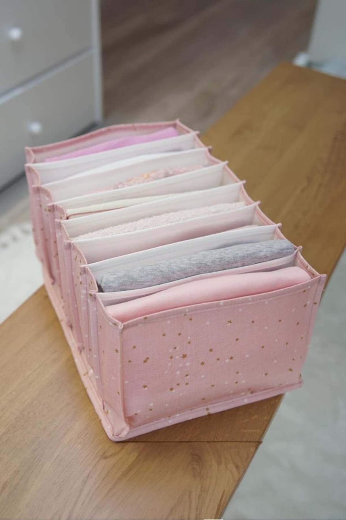 Baby Akordiyon Organizer Çekmece Düzenleyici Large, Pembe