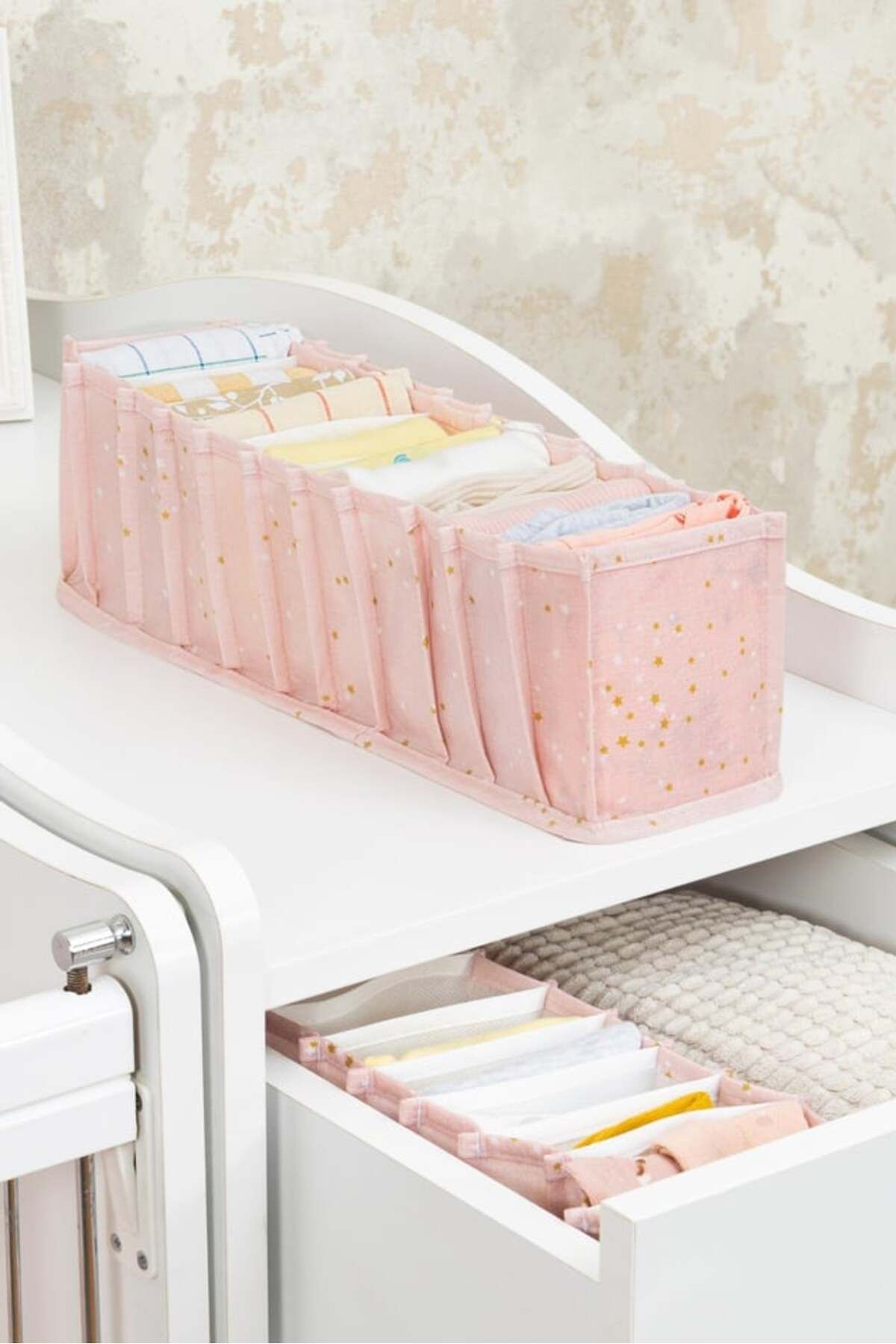 Baby Akordiyon Organizer Çekmece Düzenleyici Small, Pembe