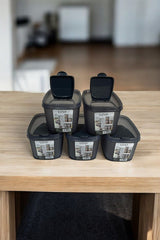 Erzak Saklama Kabı 1.3 lt, Antrasit, 5'li Set