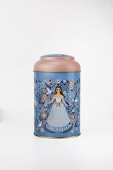 Fairytale Cinderella Desenli Yuvarlak Metal Saklama Kabı, 10,5 x 15 cm, 1,1 lt