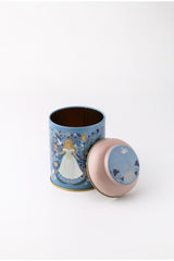 Fairytale Cinderella Desenli Yuvarlak Metal Saklama Kabı, 9 x 11 cm, 0,6 lt