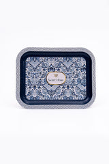 Lisbon Desenli Metal Klasik Tepsi, 23,3 x 30,7 cm