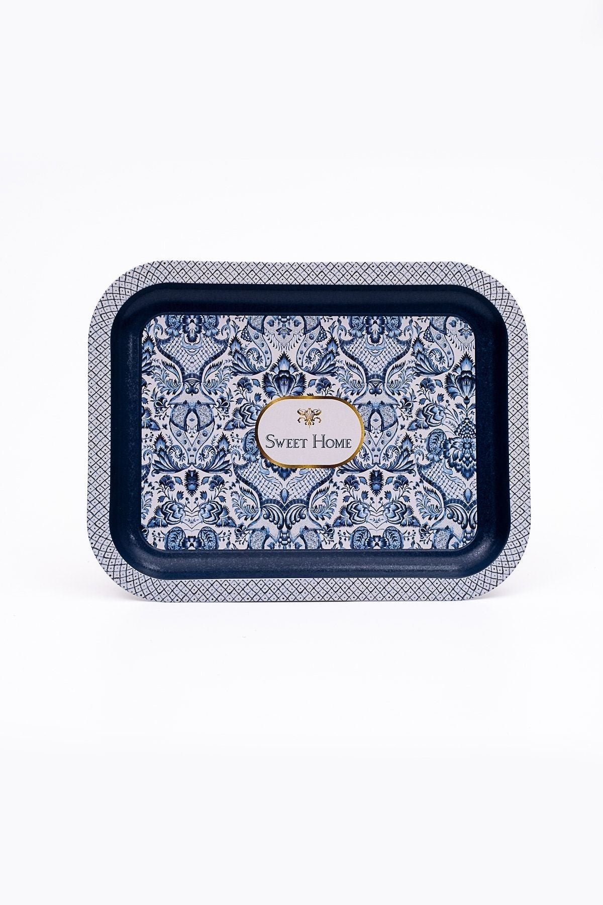 Lisbon Desenli Metal Klasik Tepsi, 23,3 x 30,7 cm