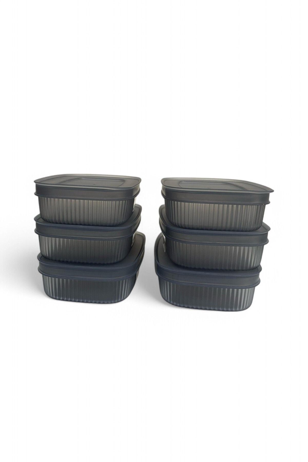 Saklama Kabı, Antrasit, 6'lı Set, 600 ml