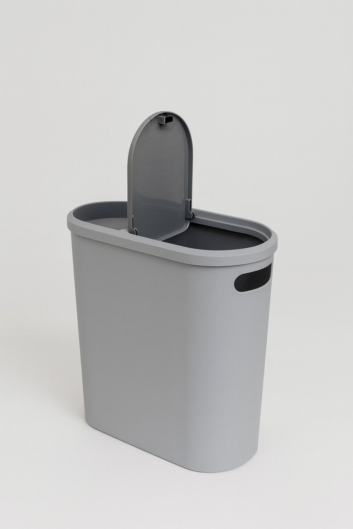 10 Litre Modern Tasarım Çöp Kovası – Banyo, Ofis, Mutfak İçin Hijyenik & Pratik Atık Kutusu, Gri