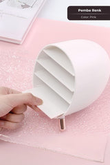 Makeup Organizer, Ruj, Rimel, Oje Düzenleyici, Makyaj Organizeri Mini, 14 x 14 cm, Pembe