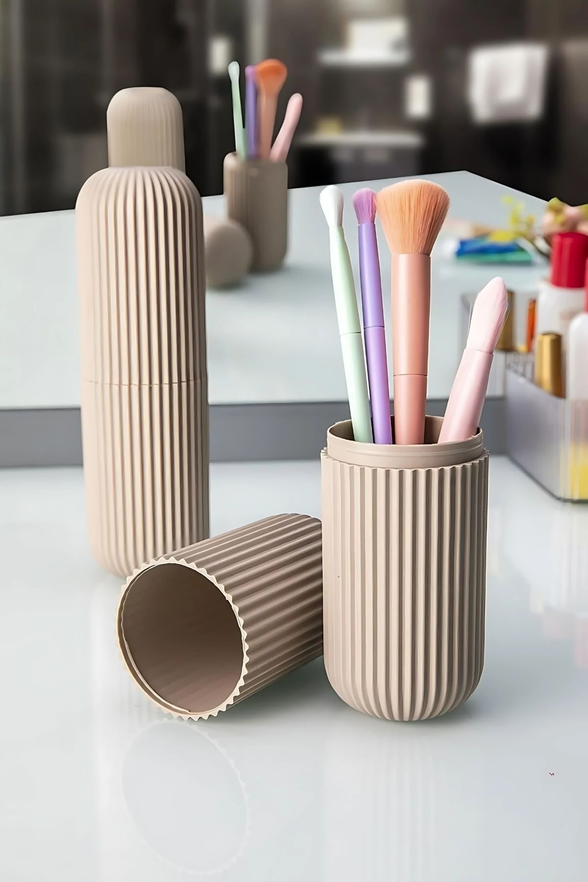 Valiz Düzenleyici, Valiz İçi Diş Macun Fırça Saklama Ve Taşıma Kabı Diş Fırçalık, 19 x 6 cm