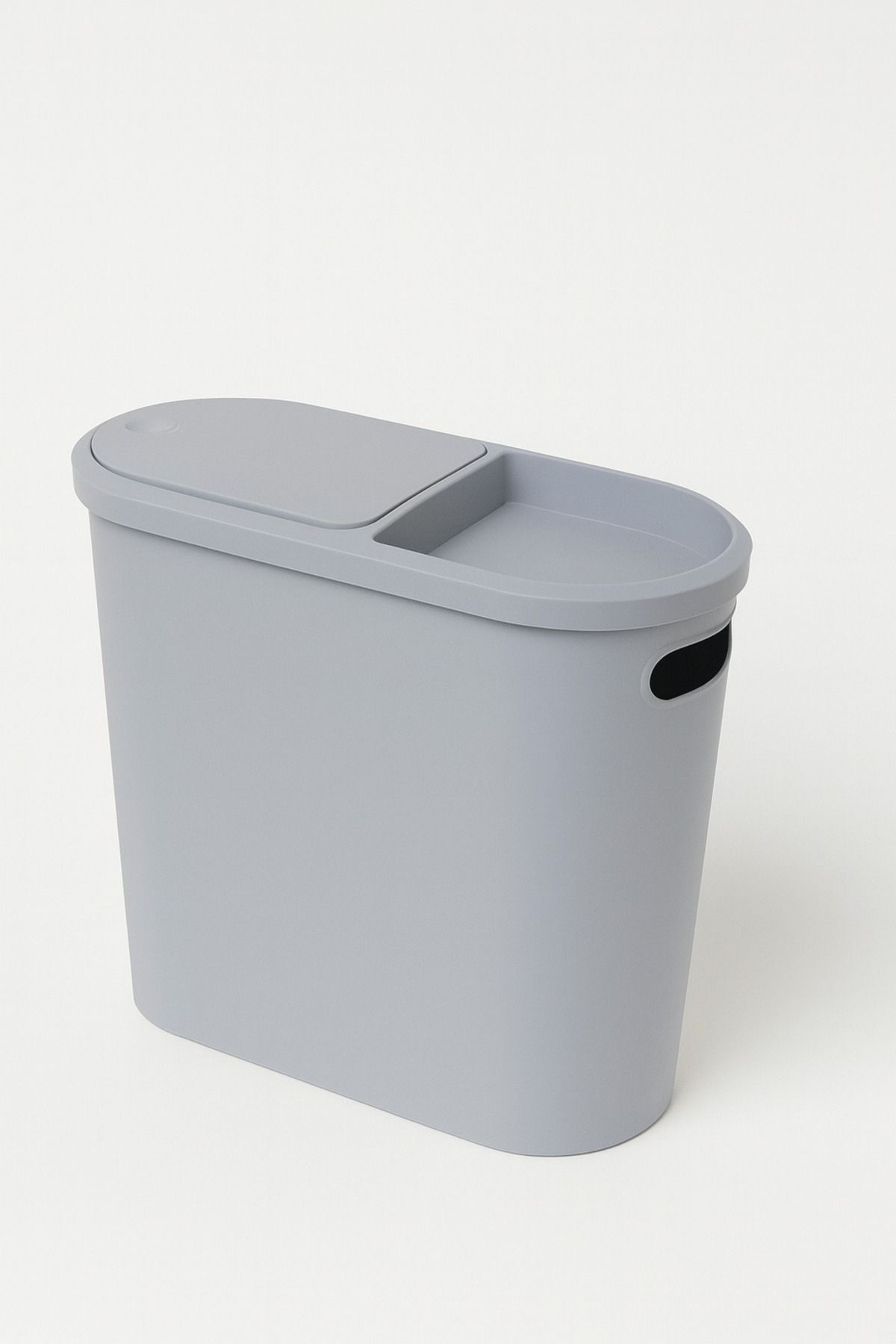 10 Litre Modern Tasarım Çöp Kovası – Banyo, Ofis, Mutfak İçin Hijyenik & Pratik Atık Kutusu, Gri