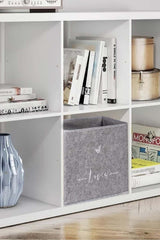 Keçe Raf Organizer, Raf Düzenleyici Saklama Kutusu, Gri, 30 x 30 x 30 cm, 27 Litre