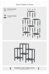 Omaş 6 Katlı Düzenleyici Plastik Yatay Raf Ünitesi Beyaz, Kitaplık, Banyo, Mutfak Rafı, Beyaz