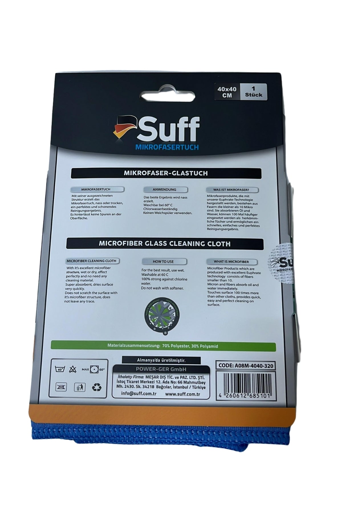 Suff Lale Mikrofiber Cam Silme Bezi 40 x 40 cm