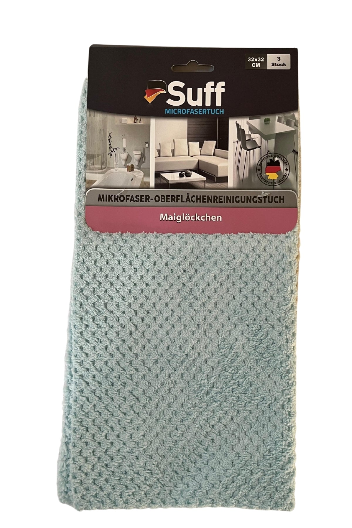 Suff Müge Mikrofiber Yüzey Temizleme Bezi 3'lü Set 32 x 32 cm