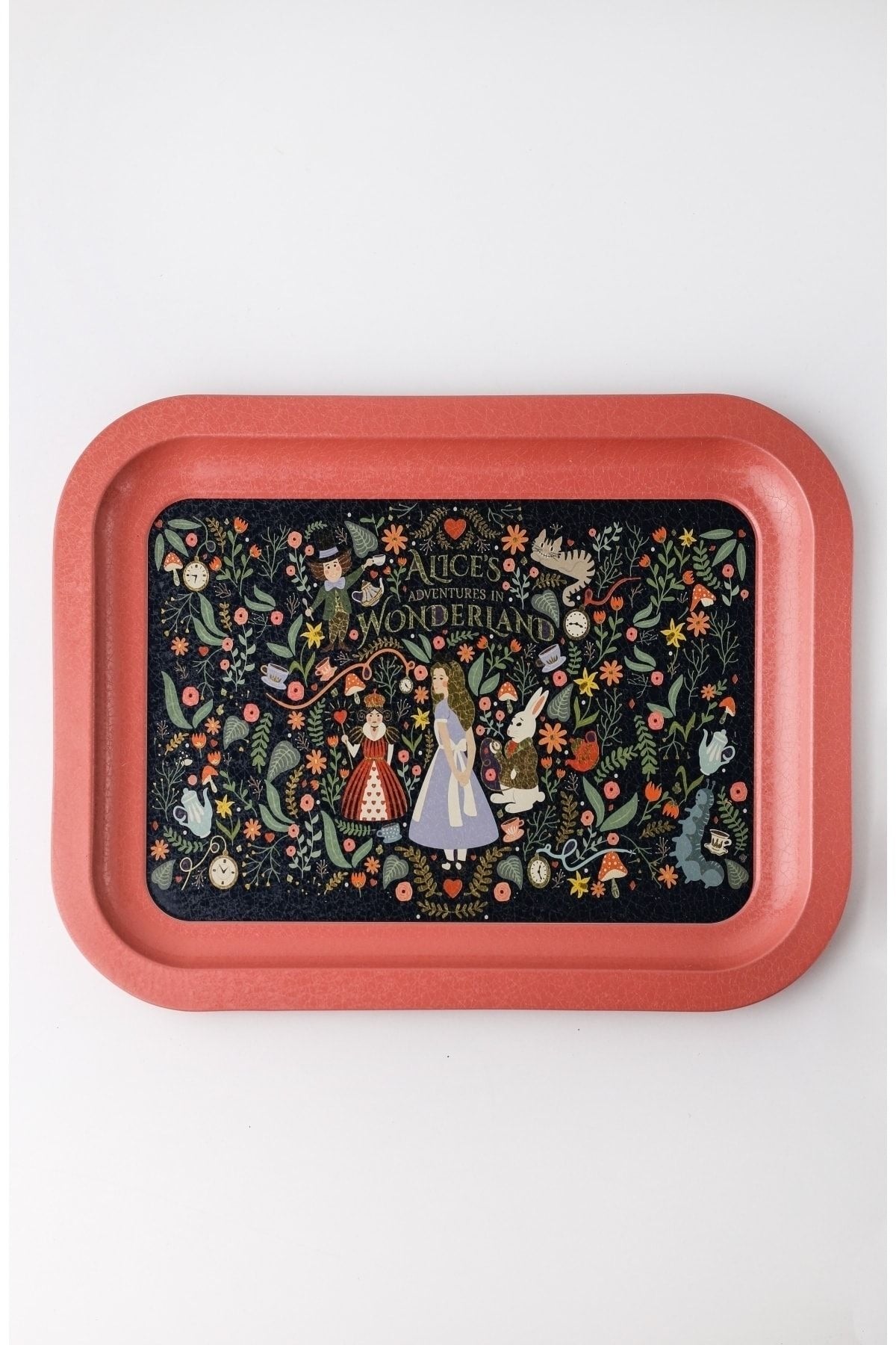 Fairytale Desenli Metal Klasik Tepsi, 23,3 x 30,7 cm