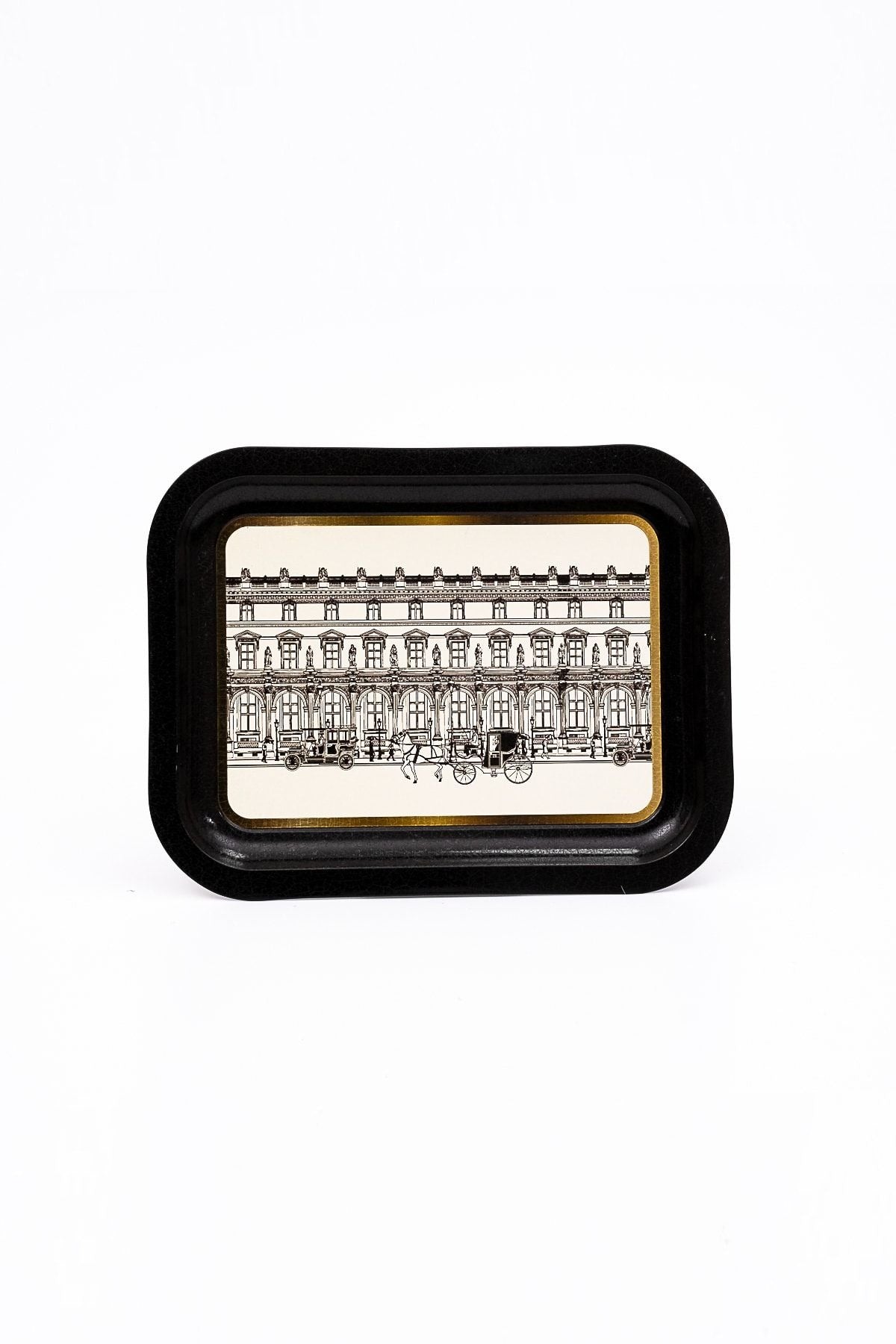 Urban Desenli Metal Klasik Tepsi, 23,3 x 30,7 cm