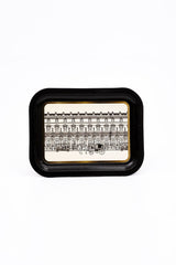 Urban Desenli Metal Klasik Tepsi, 23,3 x 30,7 cm