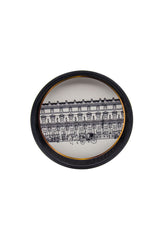 Urban Desenli Yuvarlak Metal Tepsi, 37 cm