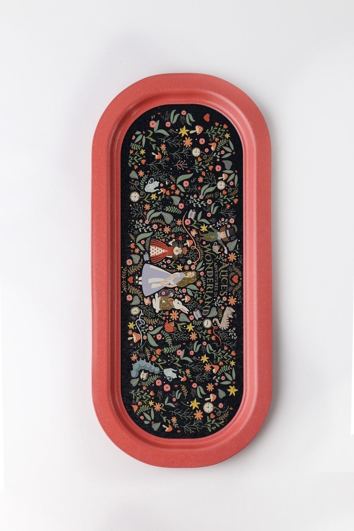 Fairytale Desenli Baton Metal Tepsi, 16 x 35 cm