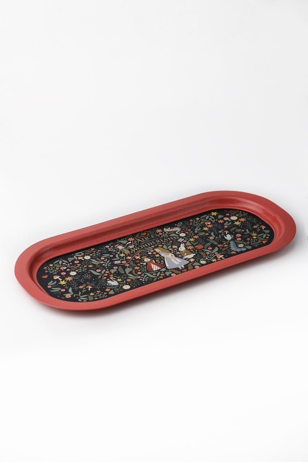 Fairytale Desenli Baton Metal Tepsi, 16 x 35 cm