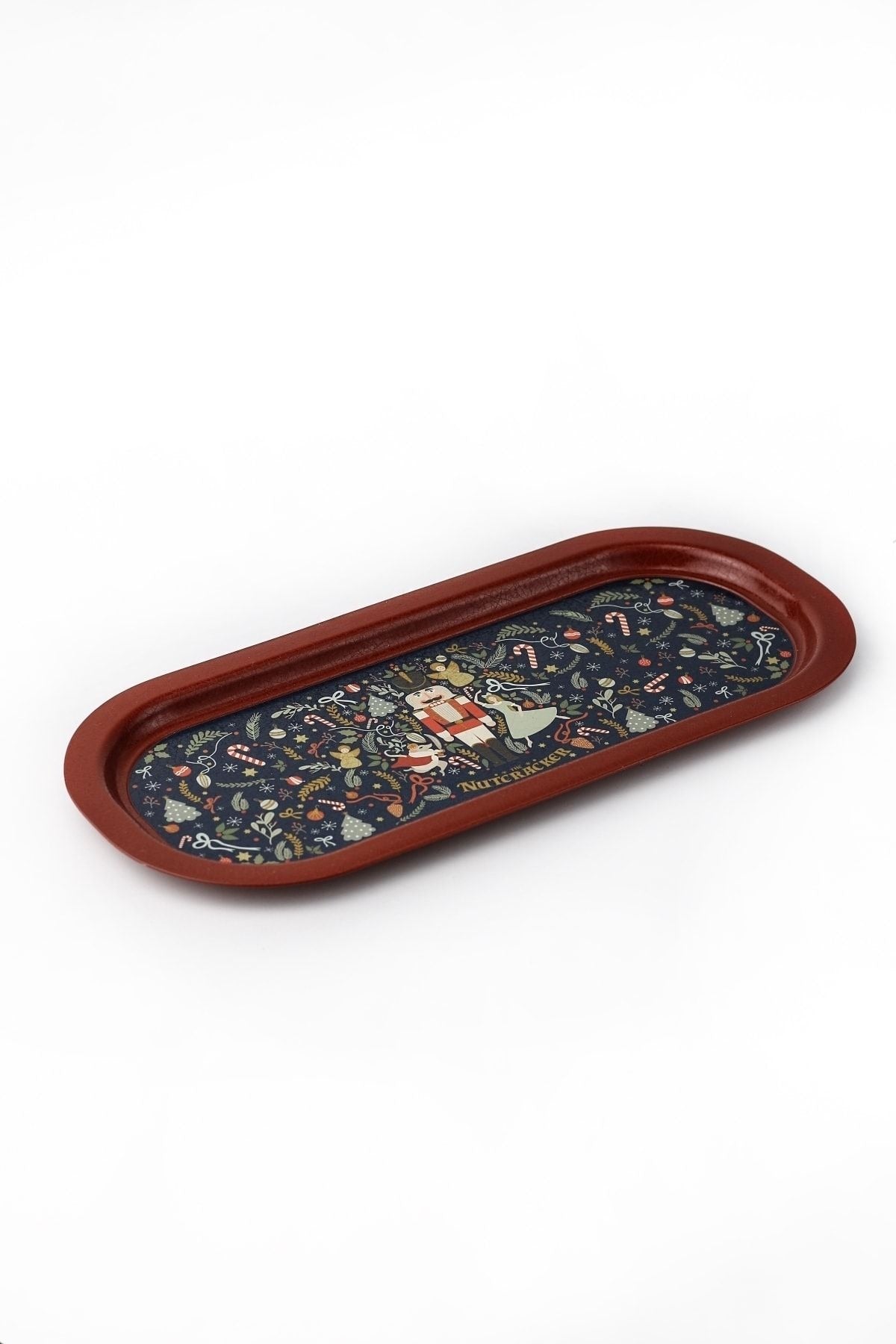 Fairytale Desenli Baton Metal Tepsi, 16 x 35 cm