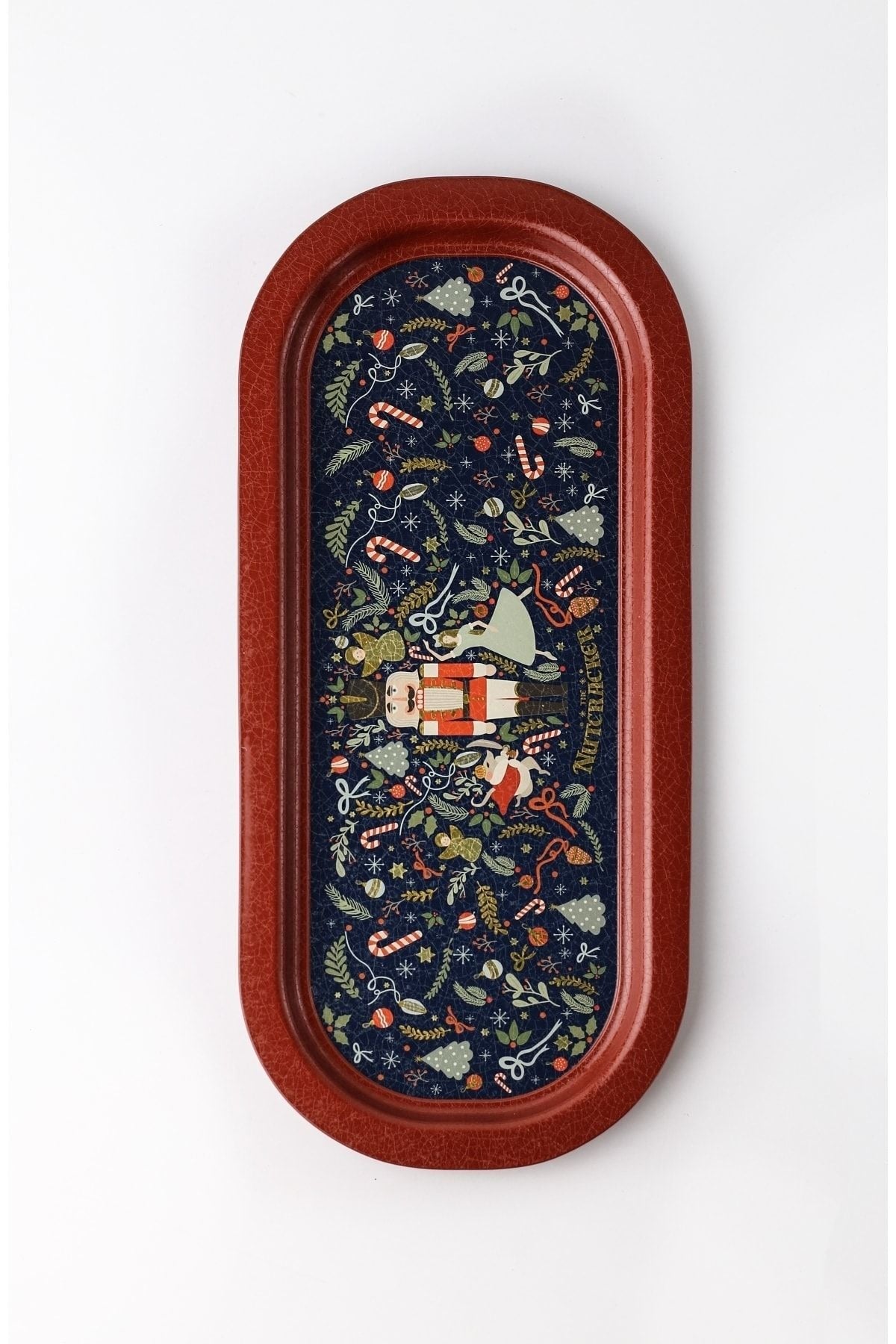 Fairytale Desenli Baton Metal Tepsi, 16 x 35 cm