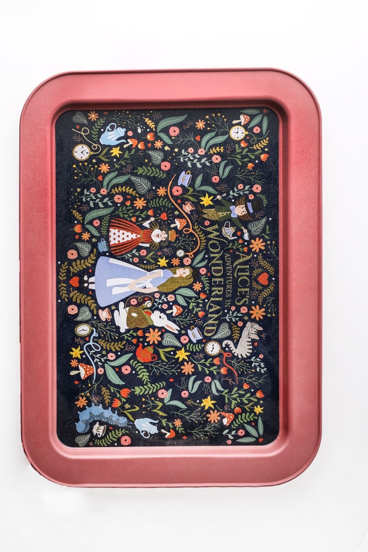 Fairytale Desenli Grande Metal Tepsi, 31 x 43 cm