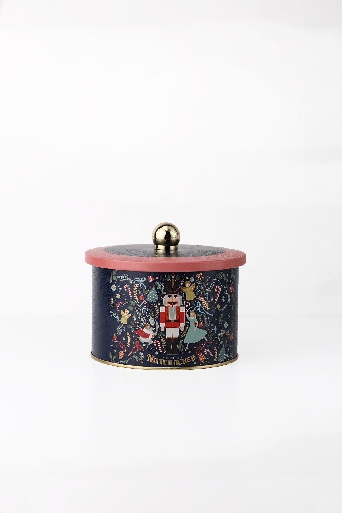 Fairytale Desenli Yuvarlak Metal Saklama Kabı, 14 x 10 cm, 1,3  lt