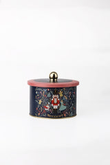 Fairytale Desenli Yuvarlak Metal Saklama Kabı, 14 x 10 cm, 1,3  lt