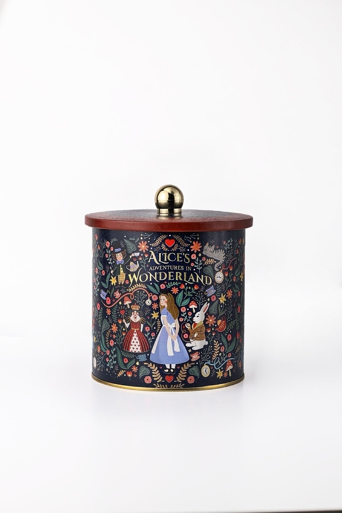 Fairytale Desenli Yuvarlak Metal Saklama Kabı, 14 x 15 cm, 2,1 lt