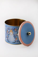 Fairytale Desenli Yuvarlak Metal Saklama Kabı, 17,5 x 15,5 cm, 3,5 lt