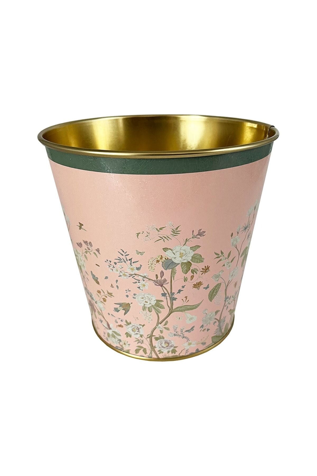 Flora Desenli Mısır Kovası, Popcorn Kovası, 17,5 x 17 cm, 2,6 lt
