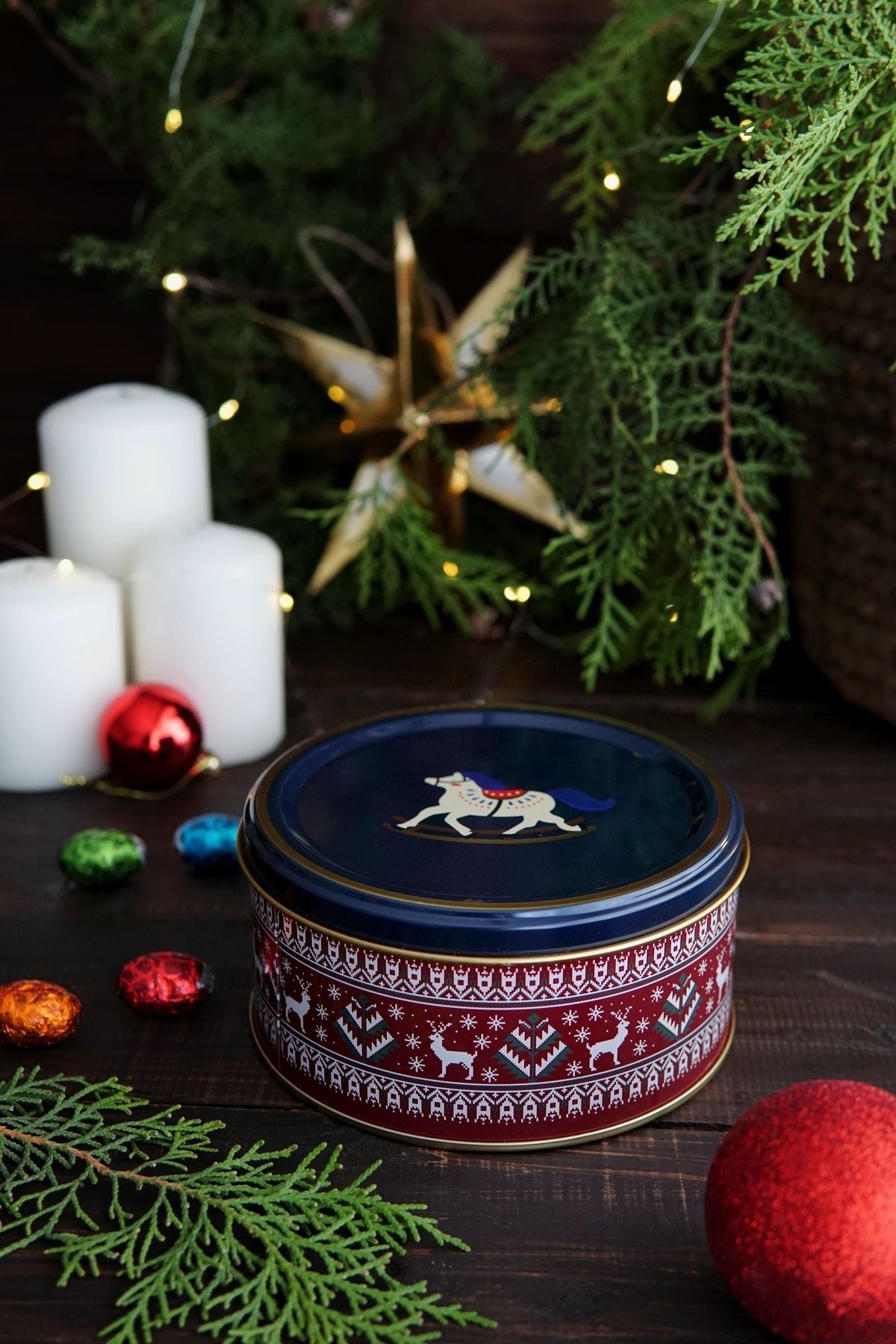 Kurşun Asker Desenli 2'li Metal Saklama Kabı Seti, 1,9 lt + 1,1 lt