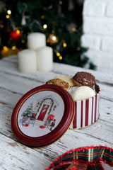 Edinburgh Haven Desenli 2'li Metal Saklama Kabı Seti, 1,9 lt + 1,1 lt